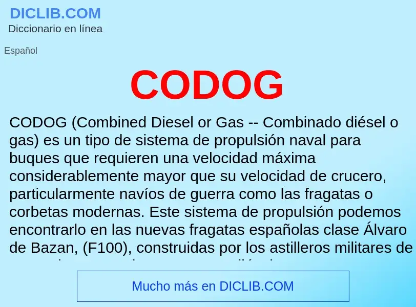 ¿Qué es CODOG? - significado y definición