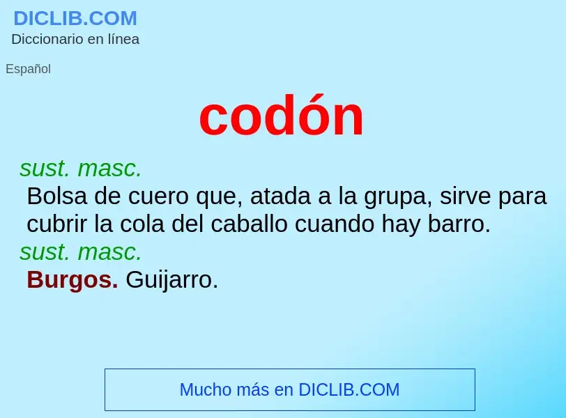 ¿Qué es codón? - significado y definición