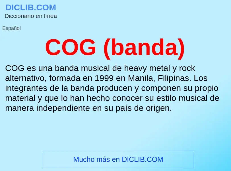 ¿Qué es COG (banda)? - significado y definición