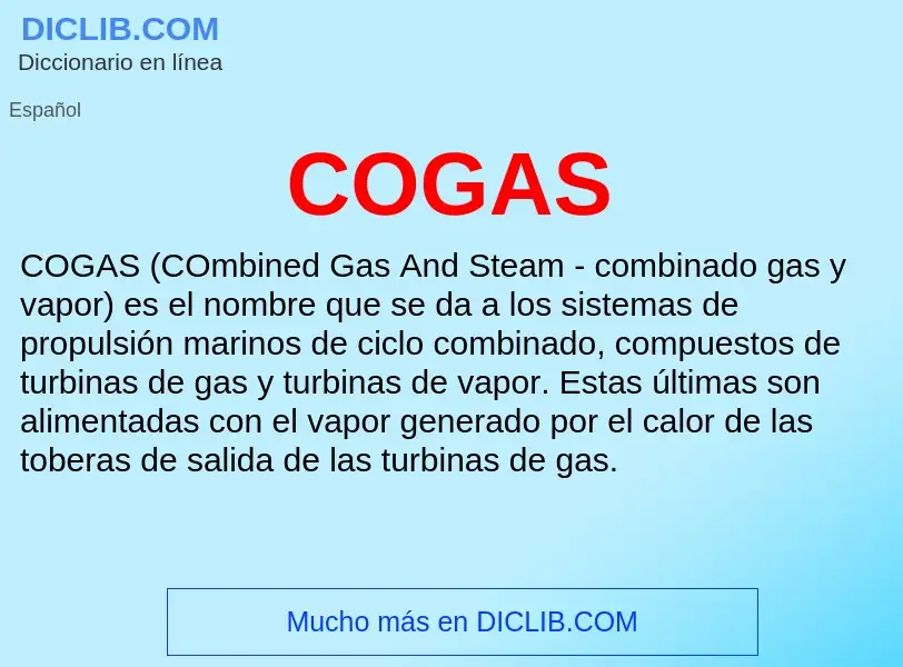 ¿Qué es COGAS? - significado y definición