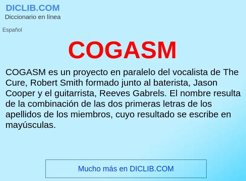 ¿Qué es COGASM? - significado y definición