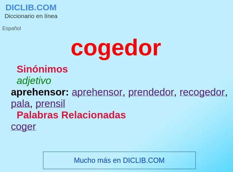 O que é cogedor - definição, significado, conceito