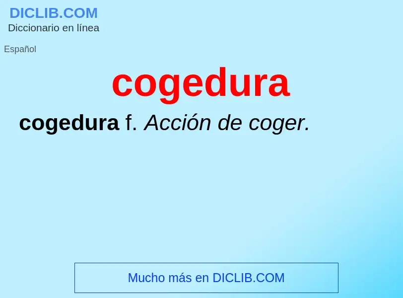 Wat is cogedura - definition