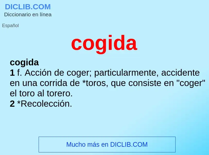 Wat is cogida - definition