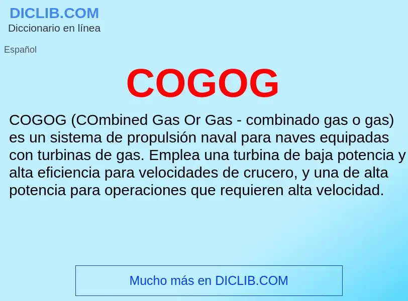 ¿Qué es COGOG? - significado y definición