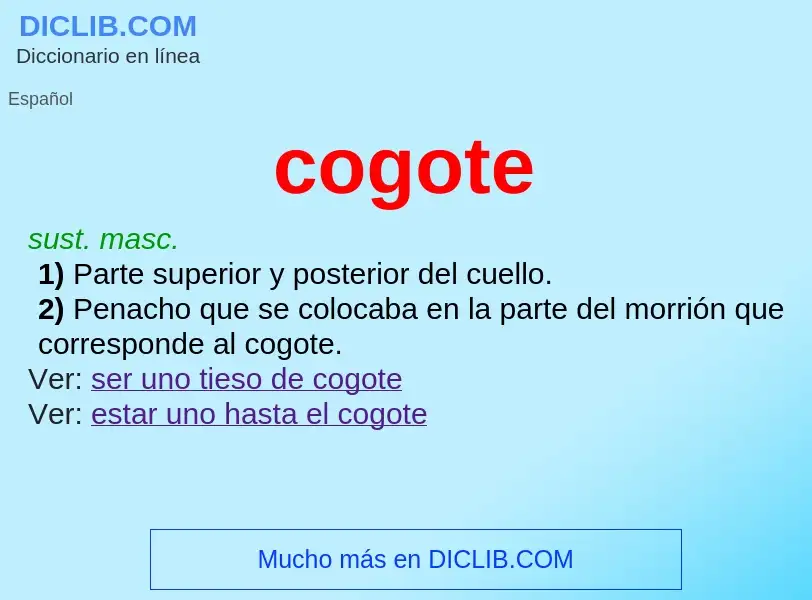 Was ist cogote - Definition