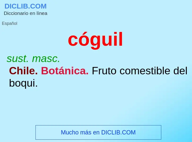 Was ist cóguil - Definition