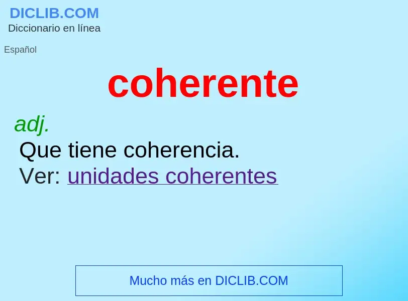 What is coherente - definition