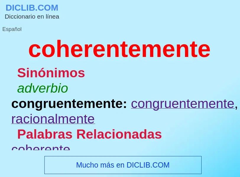 What is coherentemente - definition