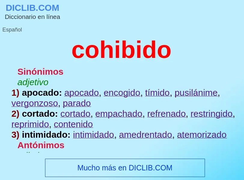 Was ist cohibido - Definition