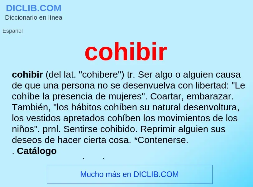 O que é cohibir - definição, significado, conceito