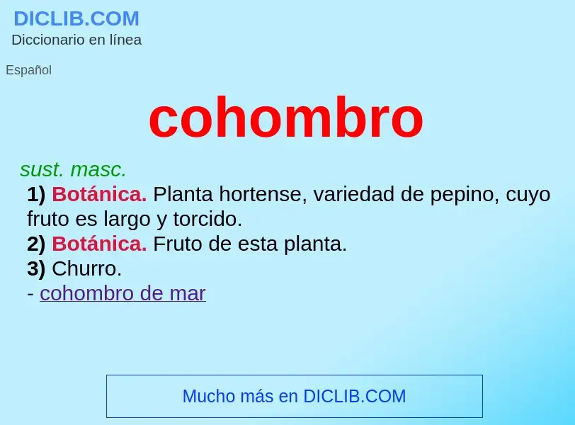 What is cohombro - definition