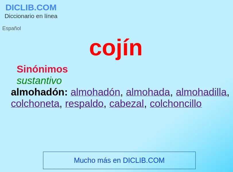 What is cojín - definition