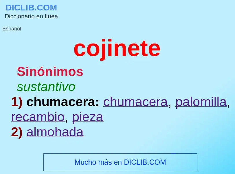 Wat is cojinete - definition