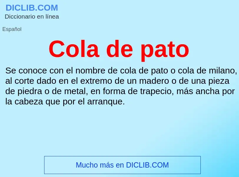 What is Cola de pato - definition