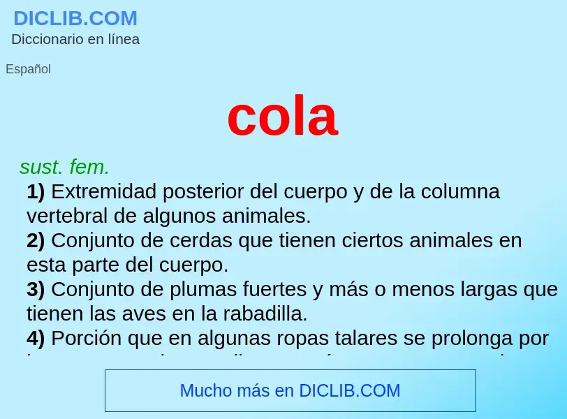 What is cola - meaning and definition