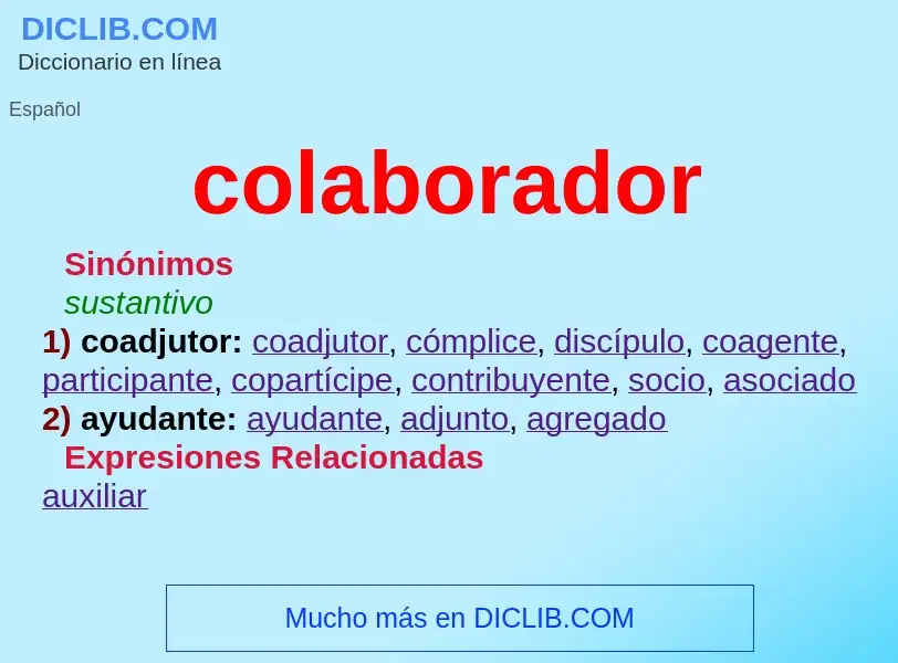 ¿Qué es colaborador? - significado y definición