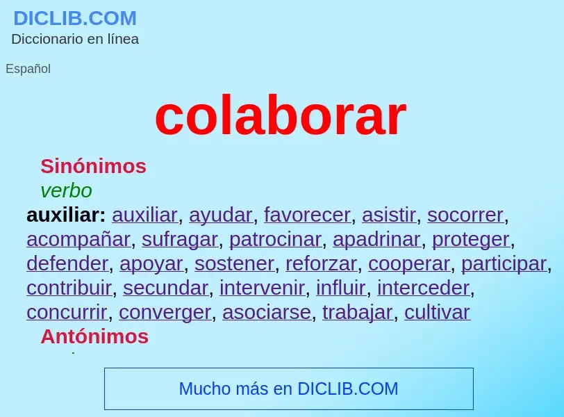 Wat is colaborar - definition