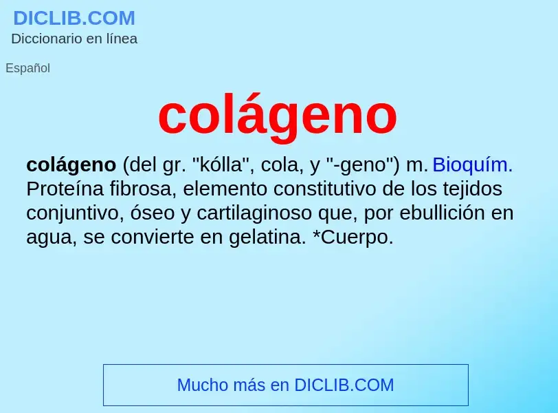 ¿Qué es colágeno? - significado y definición