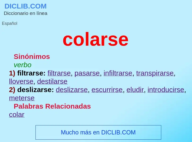 Wat is colarse - definition