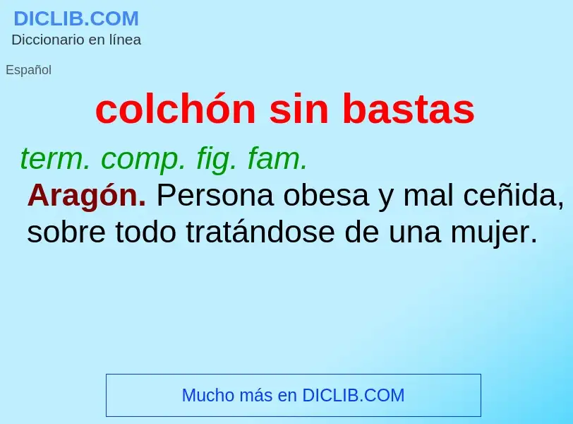 Wat is colchón sin bastas - definition