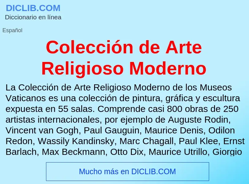 Wat is Colección de Arte Religioso Moderno - definition