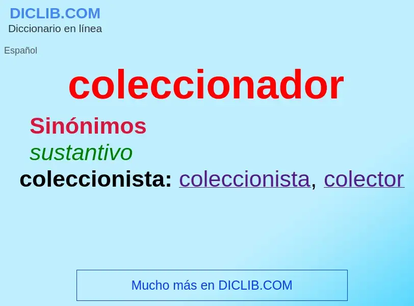 What is coleccionador - definition