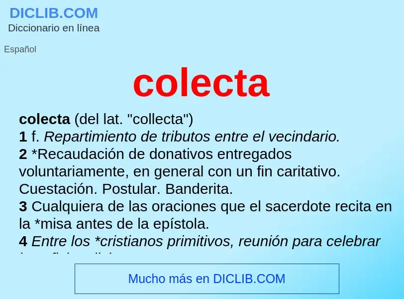 Was ist colecta - Definition