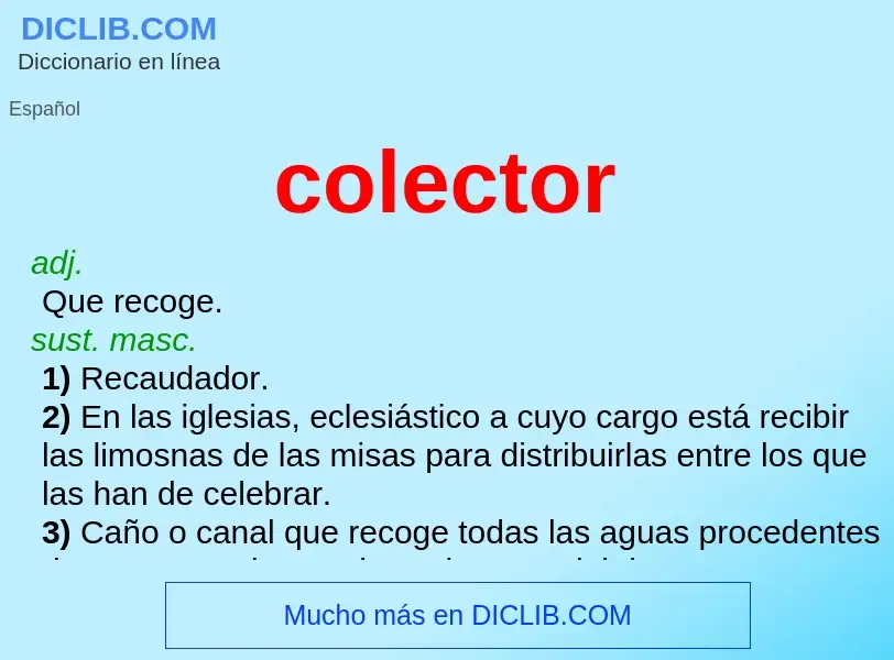 O que é colector - definição, significado, conceito