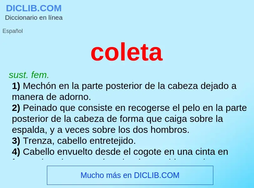 What is coleta - definition