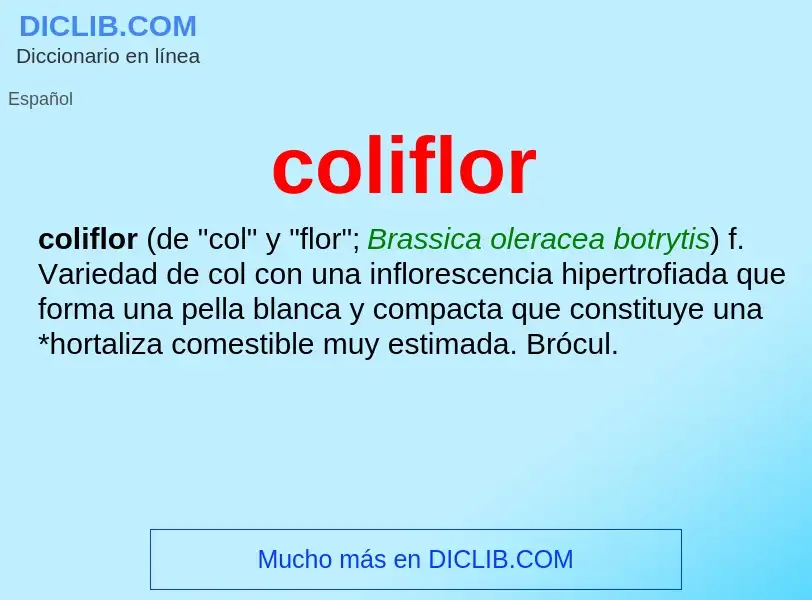 ¿Qué es coliflor? - significado y definición