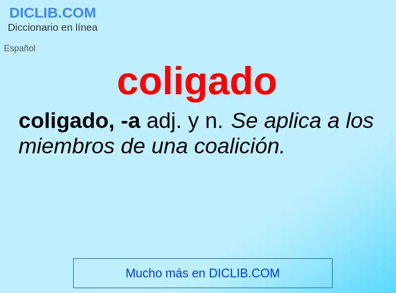 Wat is coligado - definition