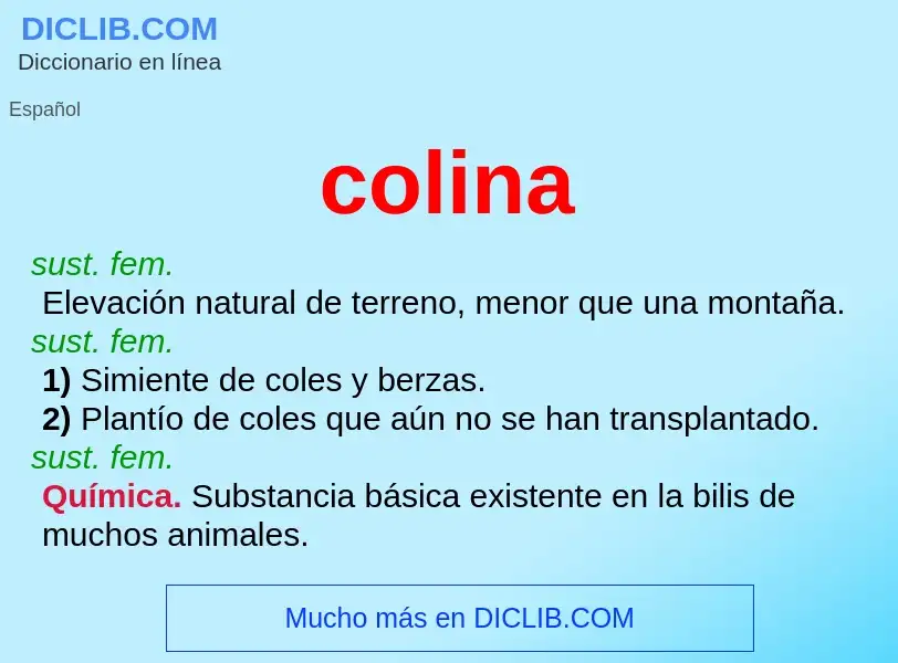 What is colina - meaning and definition