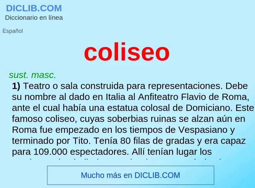 O que é coliseo - definição, significado, conceito