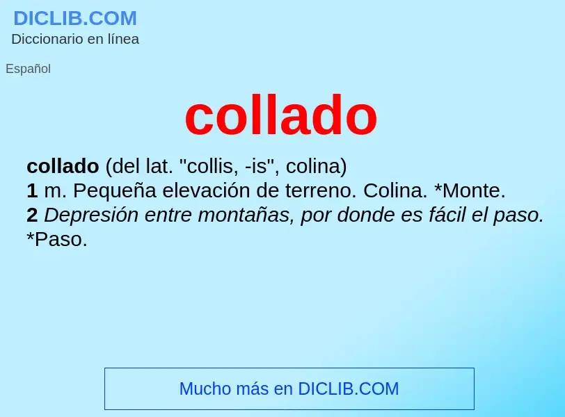 What is collado - meaning and definition