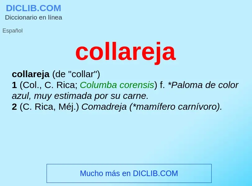 What is collareja - definition