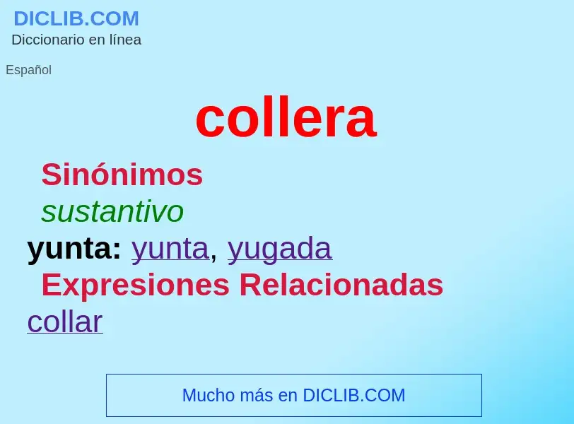 What is collera - definition