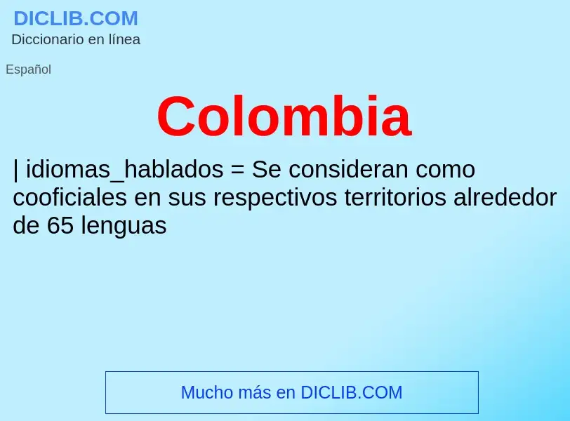 Wat is Colombia - definition