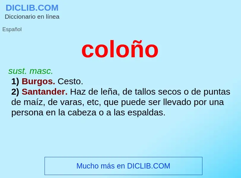 Was ist coloño - Definition