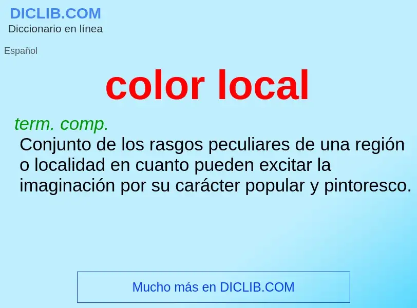 What is color local - definition