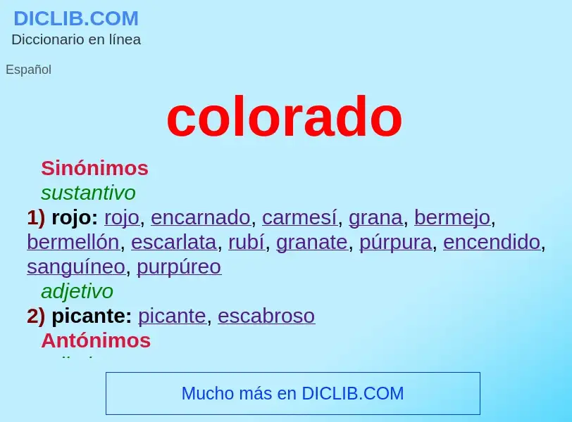 Che cos'è colorado - definizione