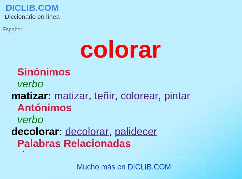 What is colorar - definition