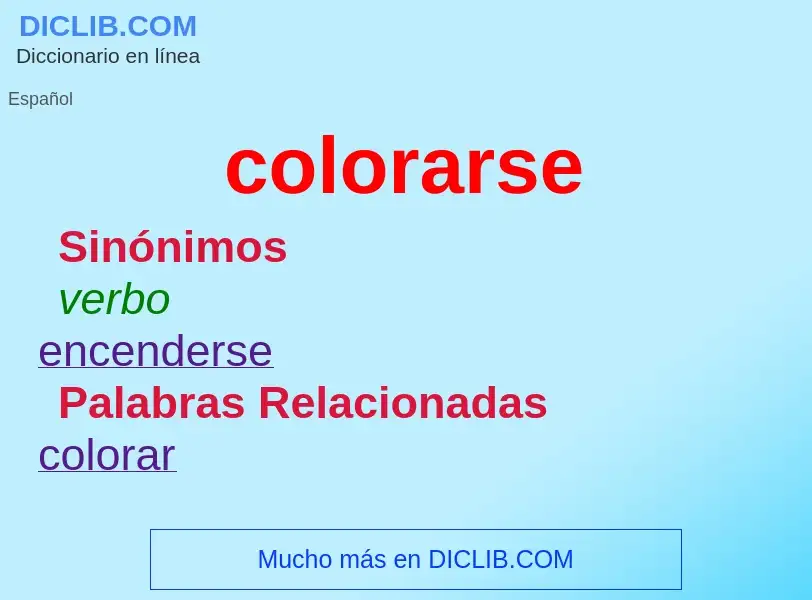 What is colorarse - definition