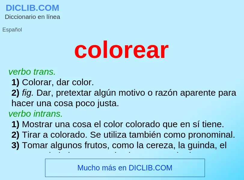 What is colorear - definition