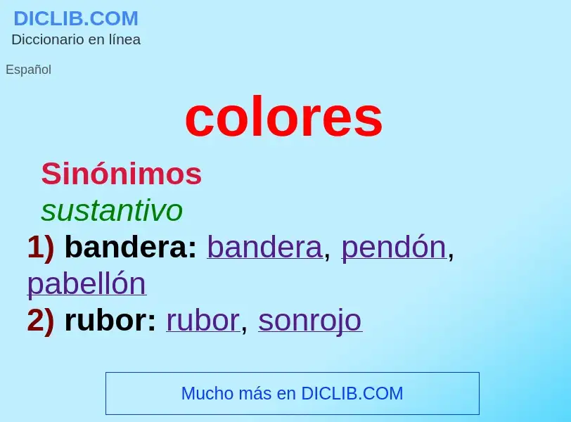 What is colores - definition