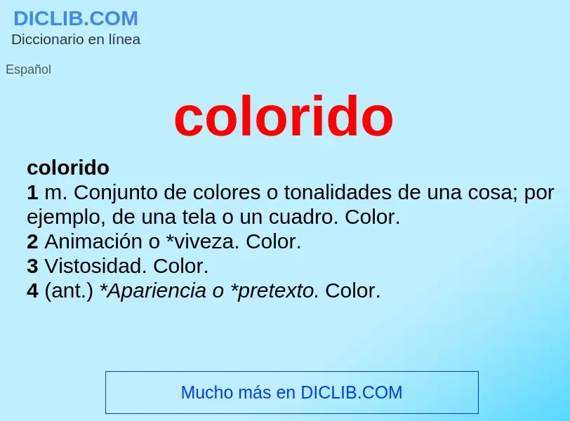 ¿Qué es colorido? - significado y definición