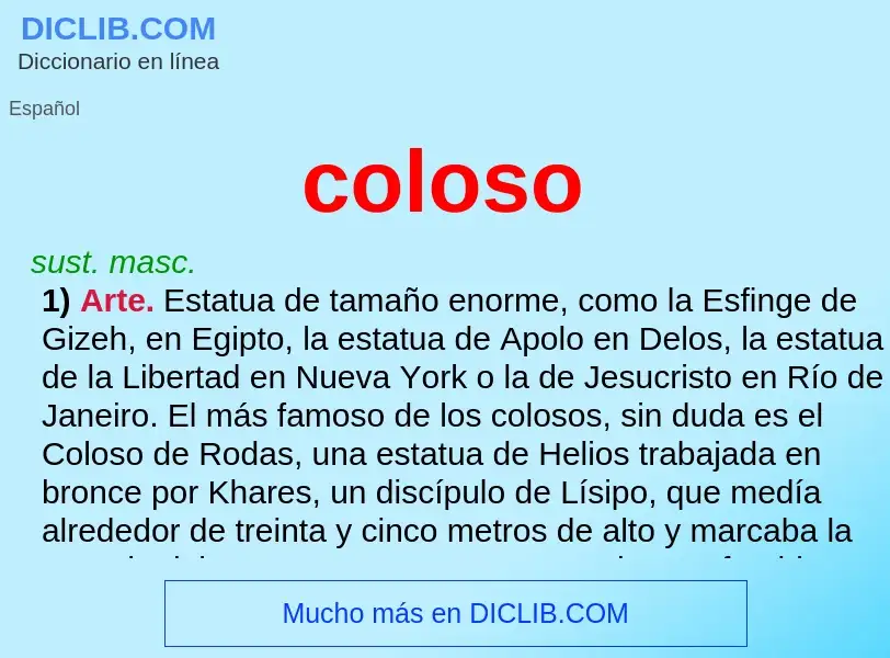 What is coloso - definition