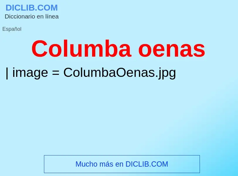 Was ist Columba oenas - Definition