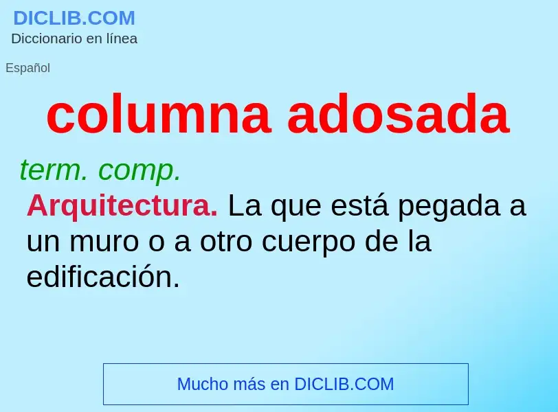 Wat is columna adosada - definition