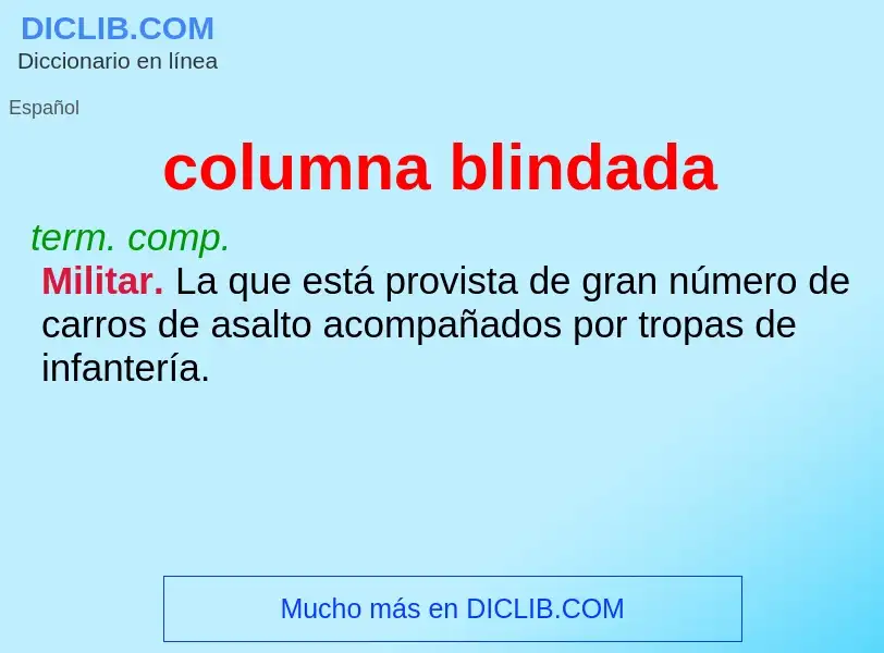 Was ist columna blindada - Definition